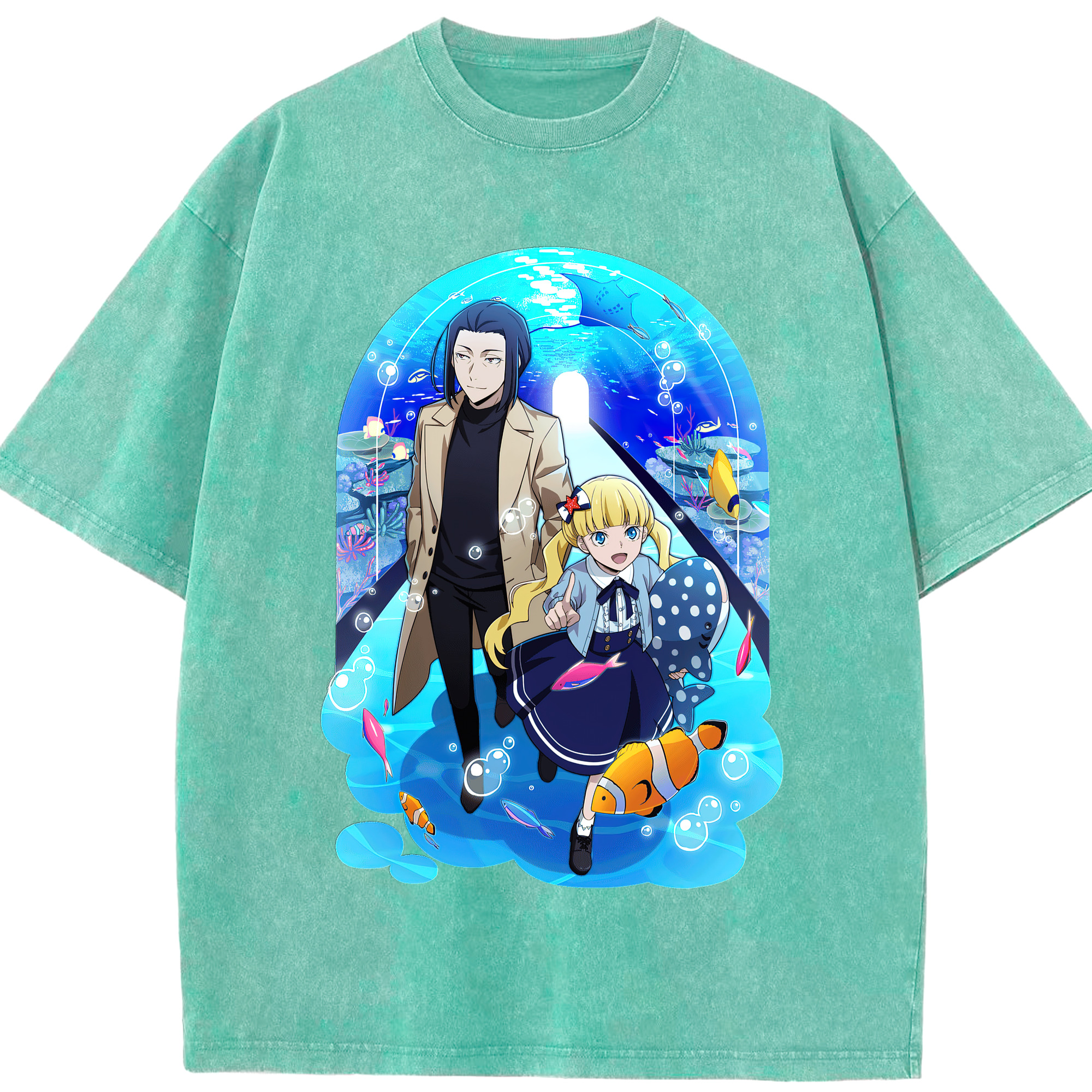 （画像用） 文豪ストレイドッグス Bungo Stray Dogs 綿100% ヴィンテージ風 半袖Tシャツ（フロントプリント）